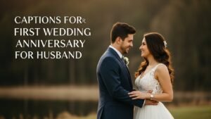 Captions for First Wedding Anniversary for Husband