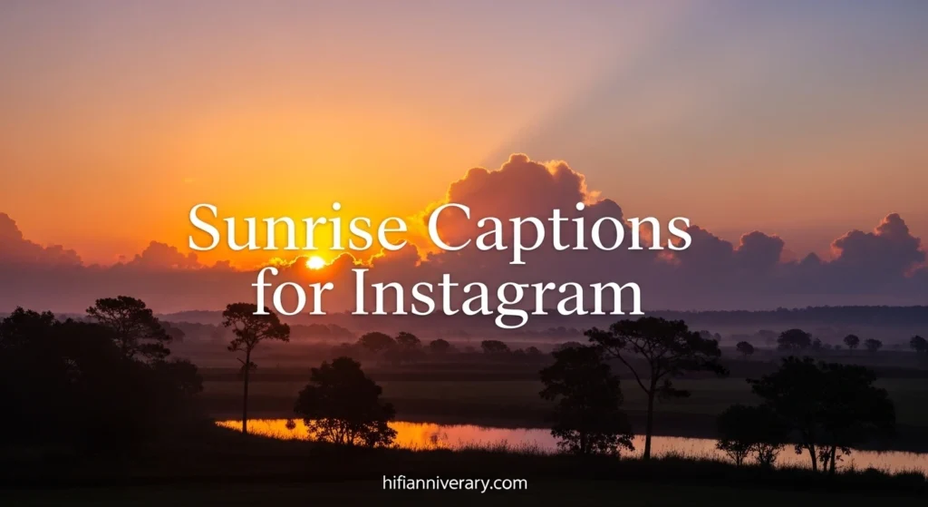 Sunrise Captions for Instagram