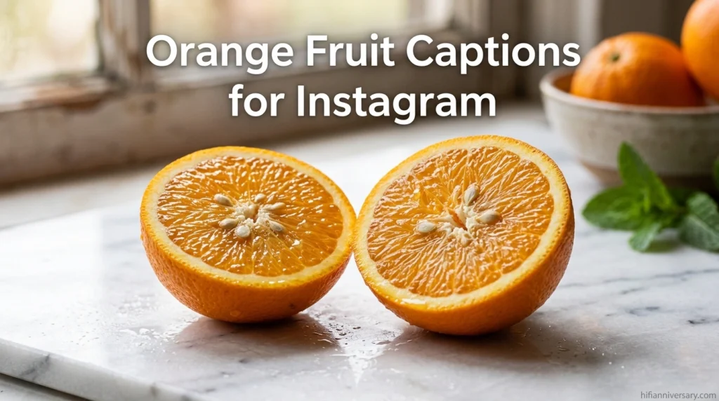 Orange Fruit Captions for Instagram
