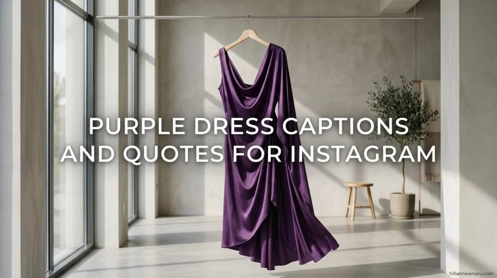 Purple Dress Captions and Quotes for Instagram