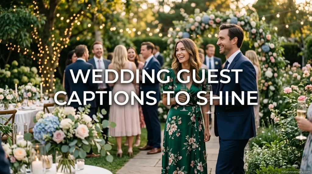 Wedding Guest Captions to Shine